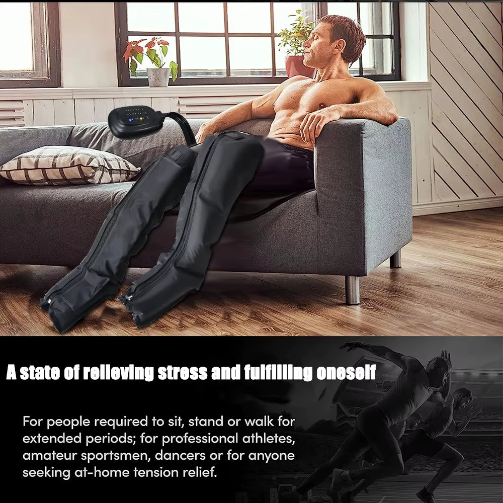 Air Compression Circulation Leg Massage Air Pressure Recovery Boots Power Pump Lymphatic Drainage Device Professional Athletes