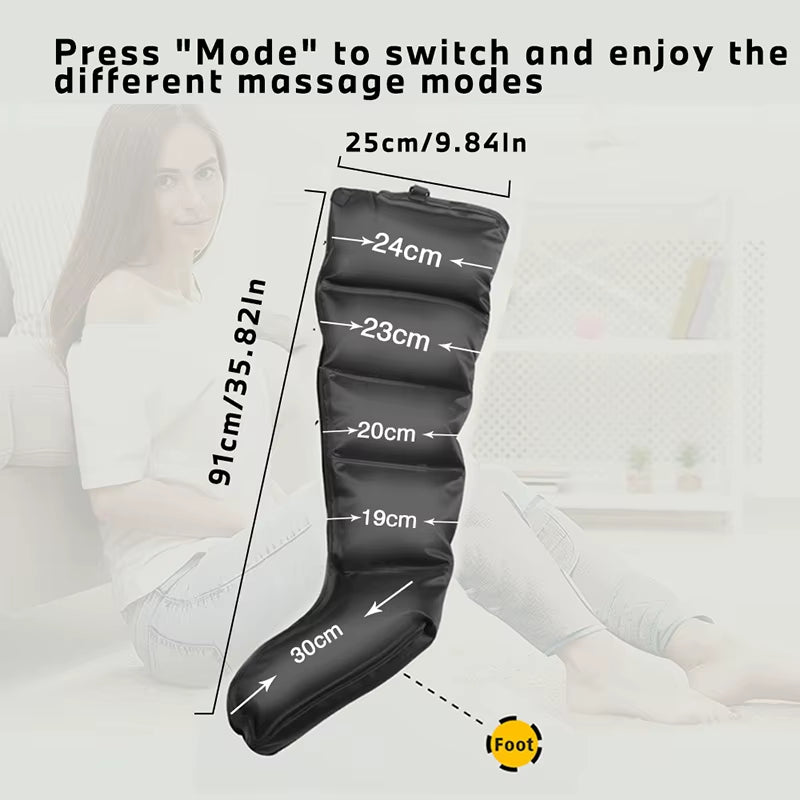 Air Compression Circulation Leg Massage Air Pressure Recovery Boots Power Pump Lymphatic Drainage Device Professional Athletes