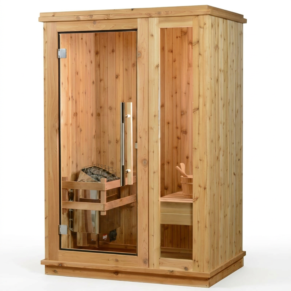 Logan 1 - Person Traditional Steam Sauna in Cedar — Studio Shot